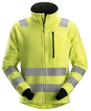 Snickers 2860 ProtecWork, Fleece Jack, High-Vis Klasse 3 High Vis Geel voorkant