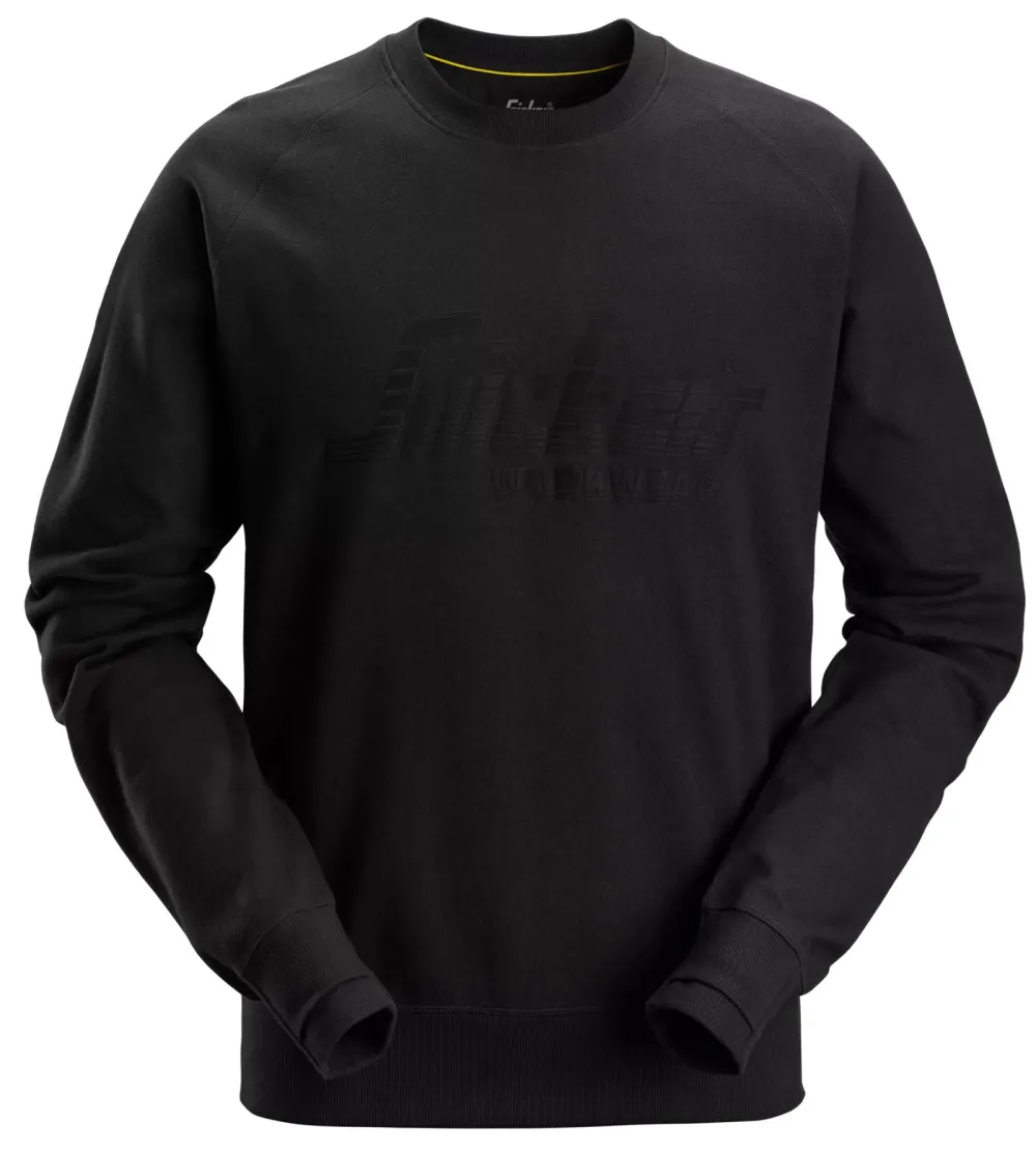Snickers 2892 Logo Sweatshirt Zwart voorkant