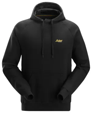 Snickers 2896 Hoodie met Klein Logo Zwart voorkant