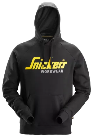 Snickers 2899 Classic Logo Hoodie Zwart voorkant