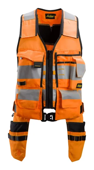 Snickers 4230 High-Vis, Gereedschapsvest Klasse 1 High-Vis Oranje - Zwart voorkant