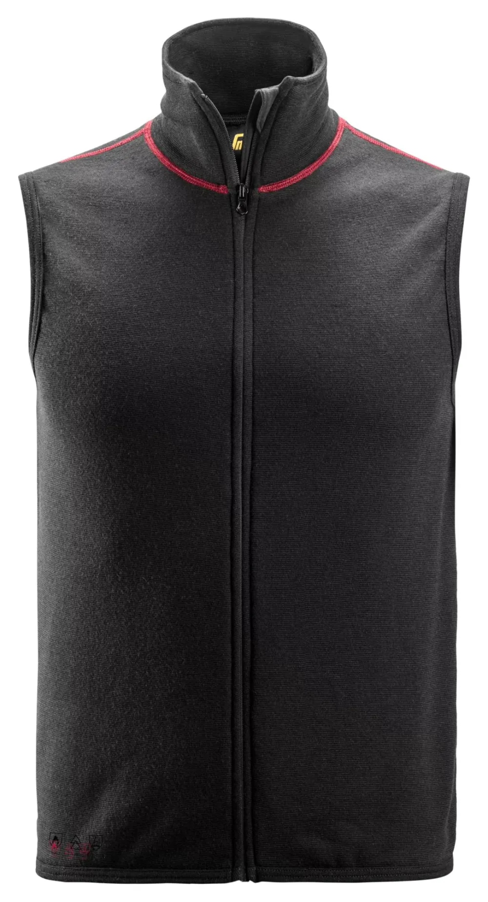 Snickers 4360 Wollen Terry Bodywarmer Zwart voorkant