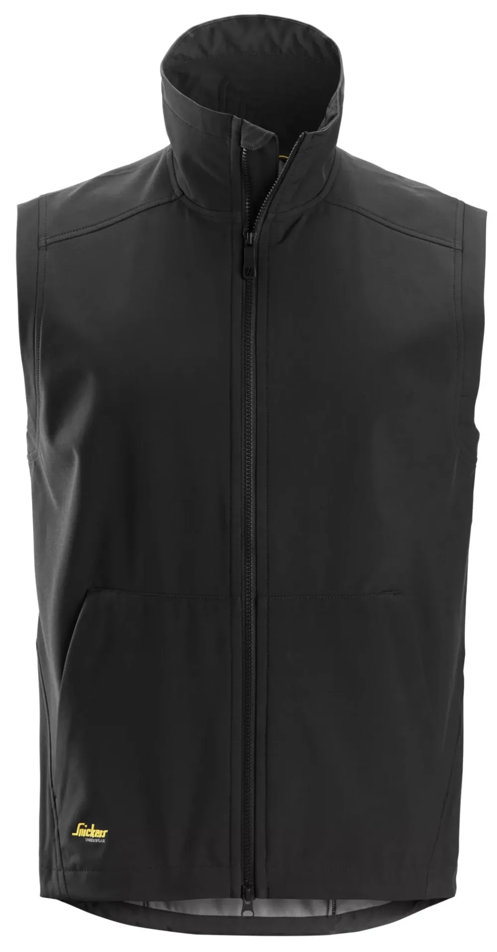 Snickers 4505 AllroundWork, Winddichte Softshell Bodywarmer Zwart voorkant