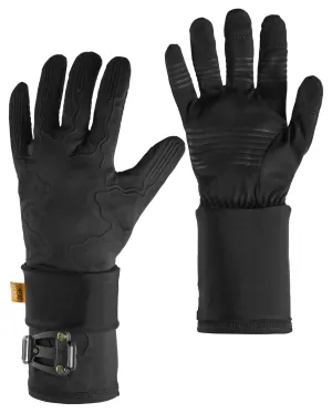 Snickers 5901 Q Heat Verwarmde Binnenhandschoenen Zwart - Zwart voorkant