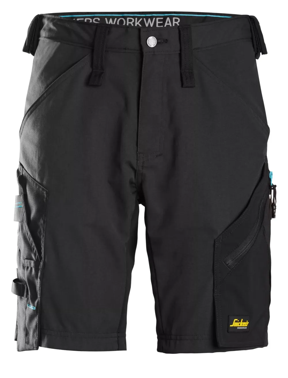 Snickers 6112 LiteWork, 37.5® Werkshorts Zwart - Zwart voorkant