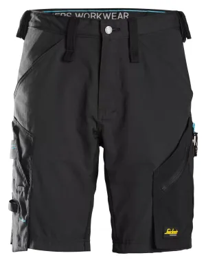 Snickers 6112 LiteWork, 37.5® Werkshorts Zwart - Zwart voorkant