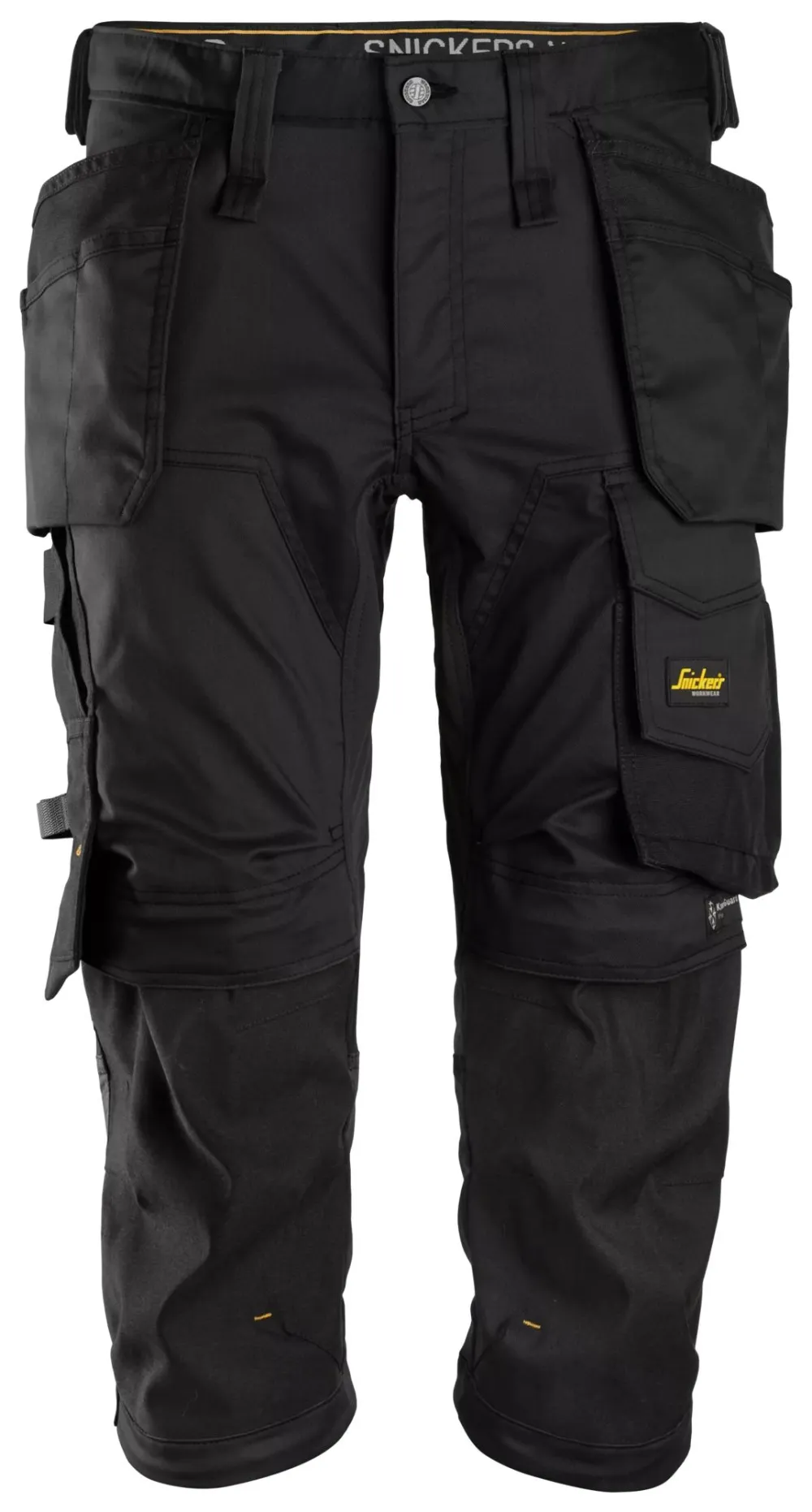 Snickers 6142 AllroundWork, Stretch Pirate Werkbroek met Holsterzakken Zwart - Zwart voorkant