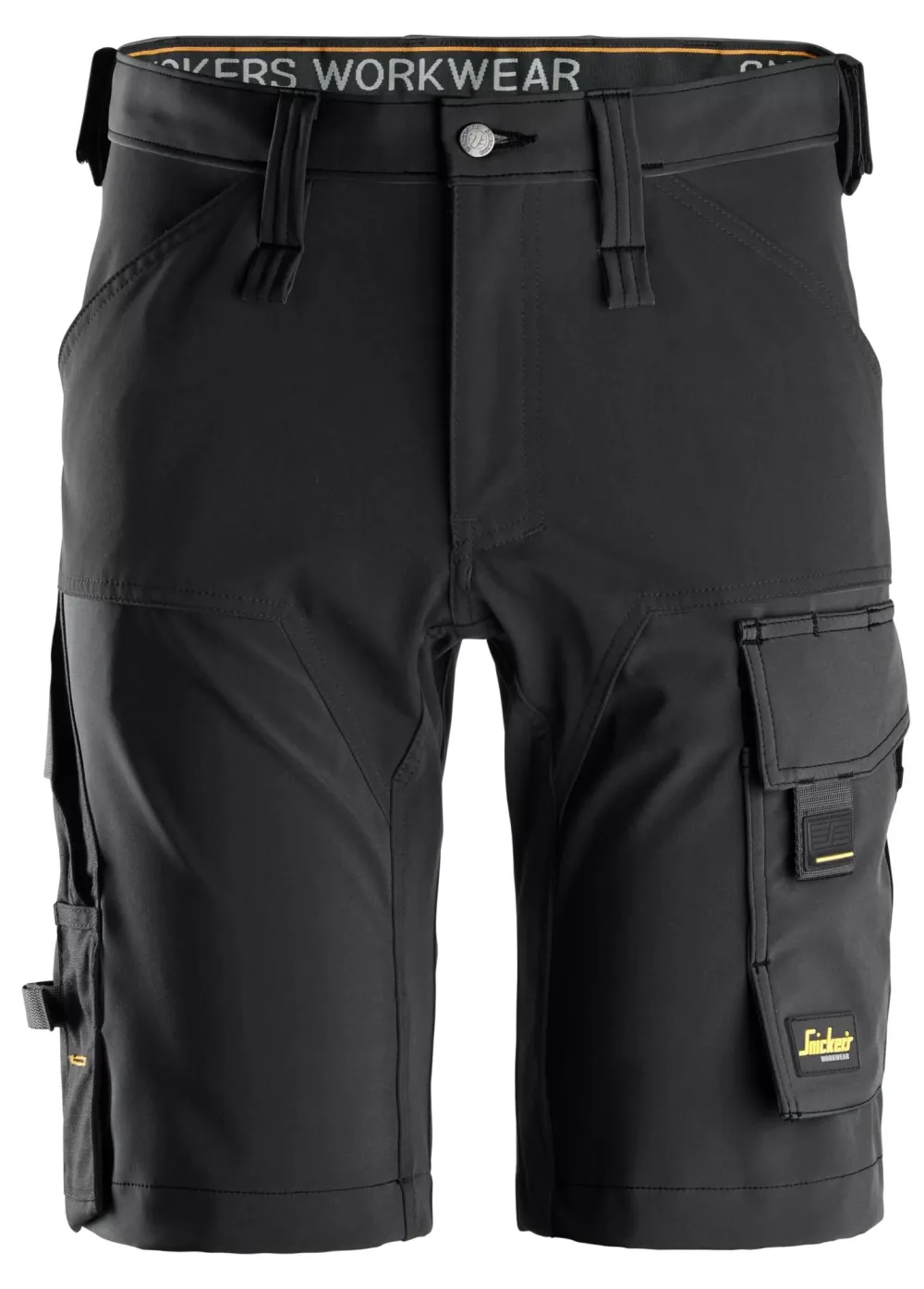Snickers 6173 AllroundWork, 4-Way Stretch Werkshorts Zwart - Zwart voorkant