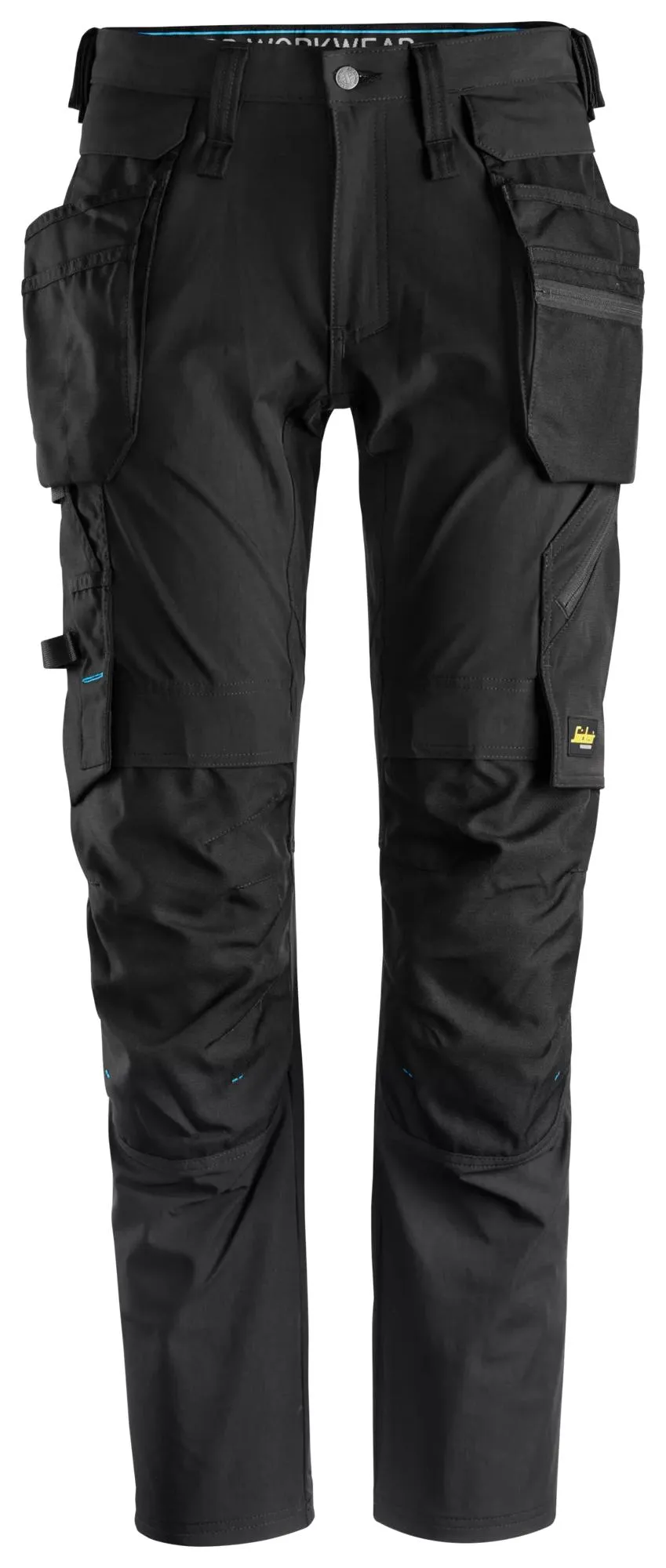 Snickers 6208 LiteWork, Werkbroek+ met Afneembare Holsterzakken Zwart - Zwart voorkant
