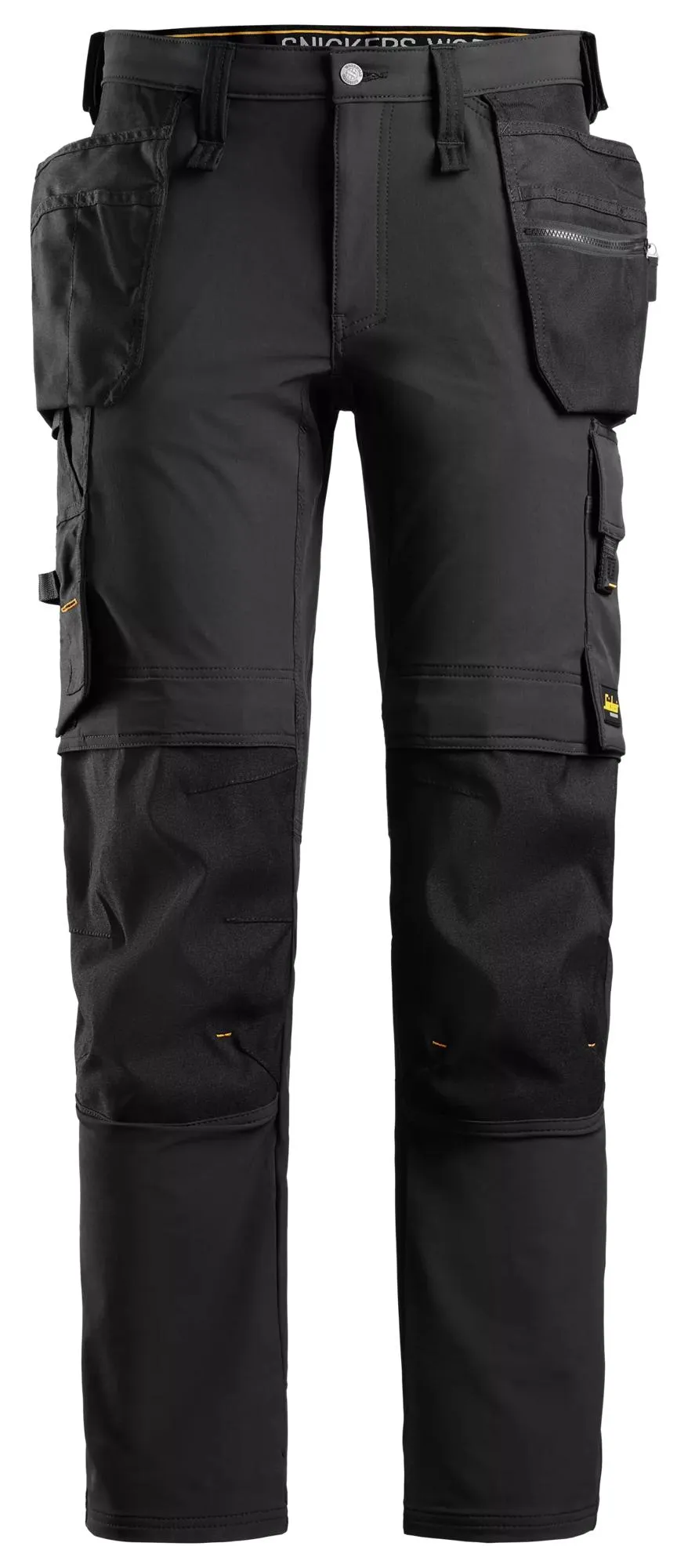 Snickers 6271 FAllroundWork, ull Stretch Werkbroek met Holsterzakken Zwart - Zwart voorkant