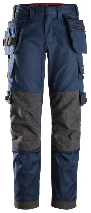 Snickers 6273 ProtecWork, 2-Way Stretch Werkbroek met Holsterzakken Donker Blauw voorkant