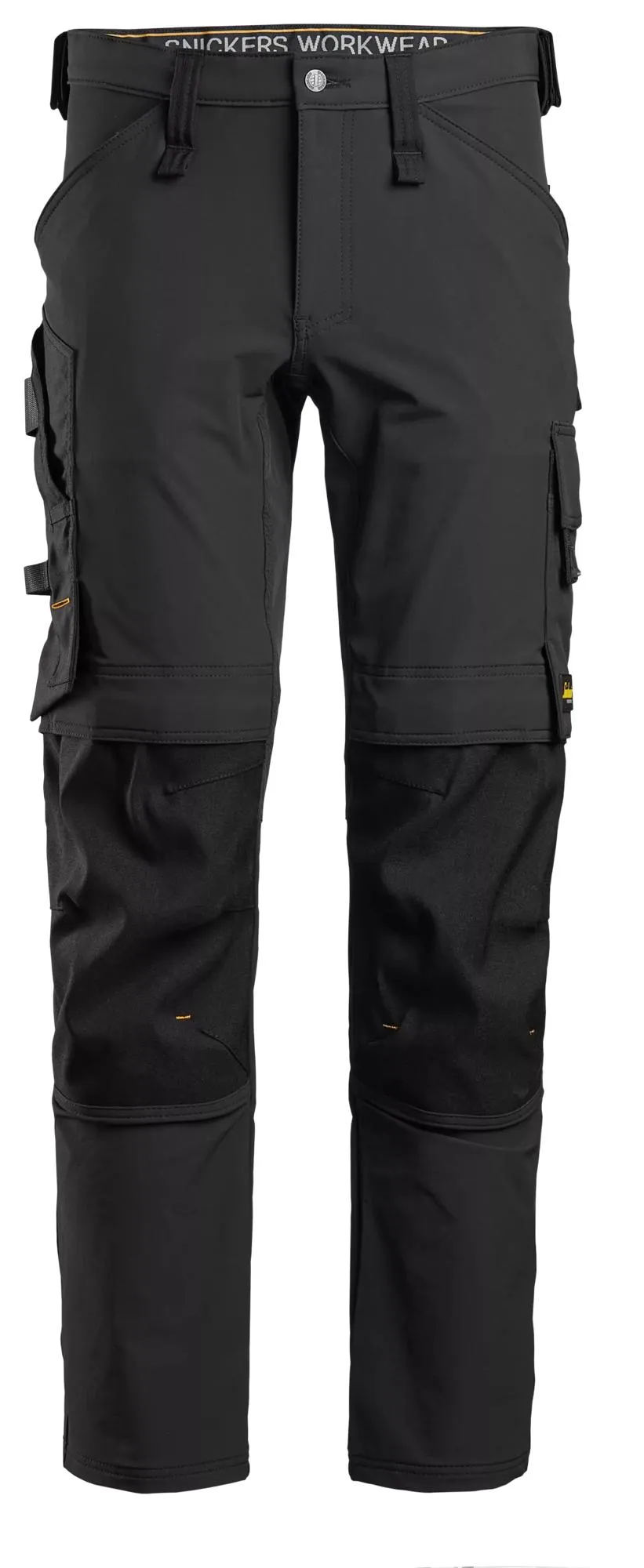 Snickers 6371 AllroundWork, Full Stretch Werkbroek Zwart - Zwart voorkant