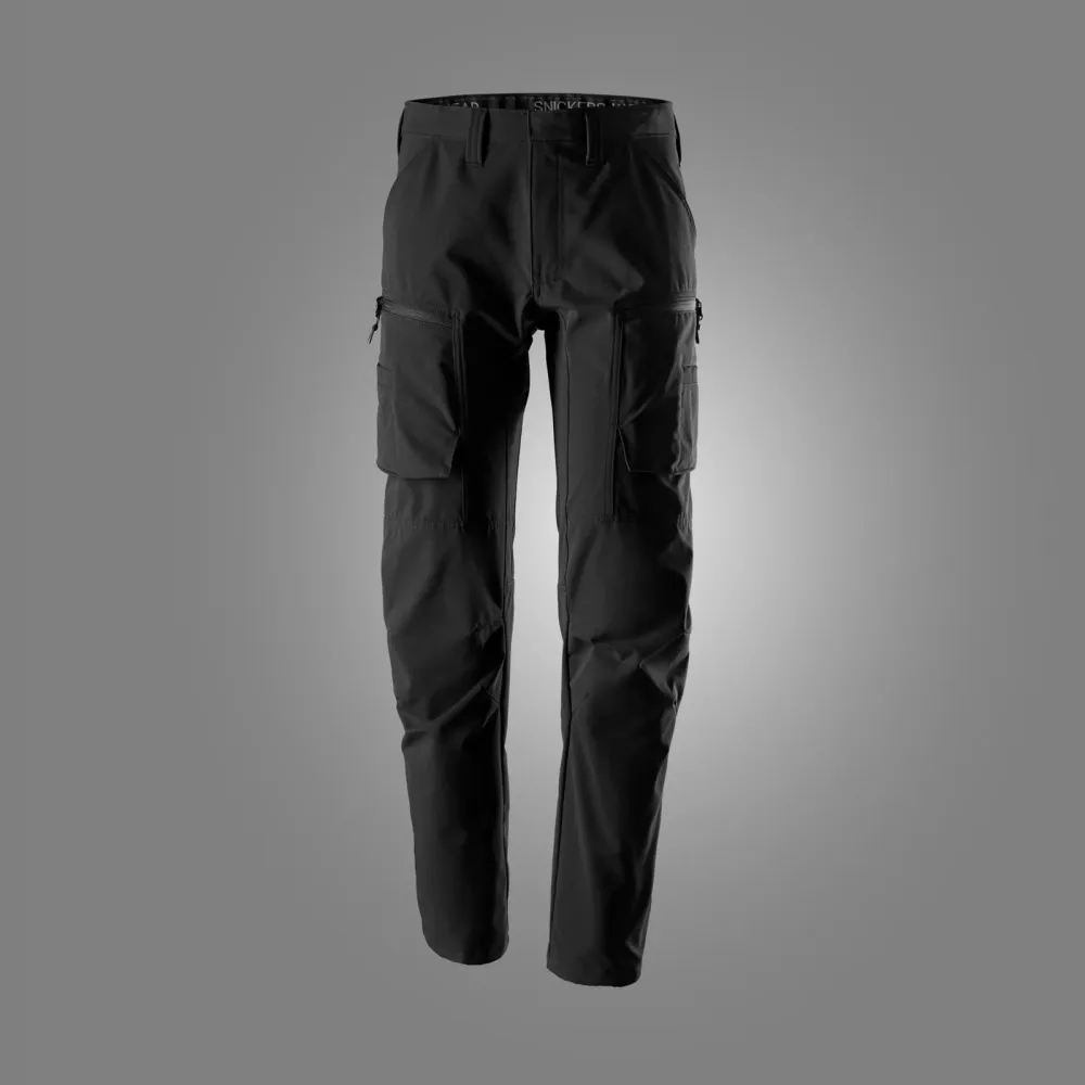 Snickers 6410 ServiceWork, Service Stretch Werkbroek Zwart voorkant
