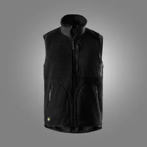 Snickers 8006 Teddy Vest Zwart - Zwart voorkant