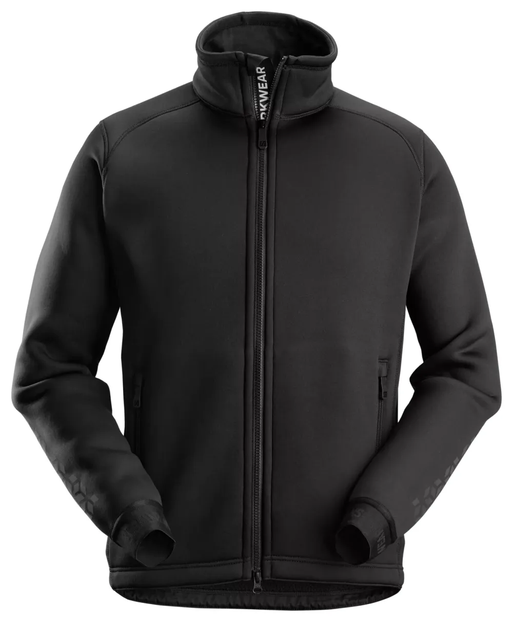 Snickers 8018 AllroundWork, Inverted Pile Vest Zwart voorkant