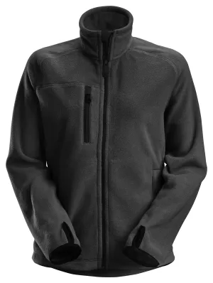 Snickers 8027 FlexiWork, POLARTEC® Dames Fleece Jack Zwart voorkant
