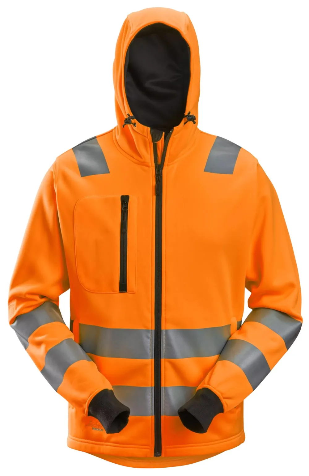 Snickers 8039 High-Vis, Hoodie met Rits Klasse 2/3 Donker Blauw voorkant