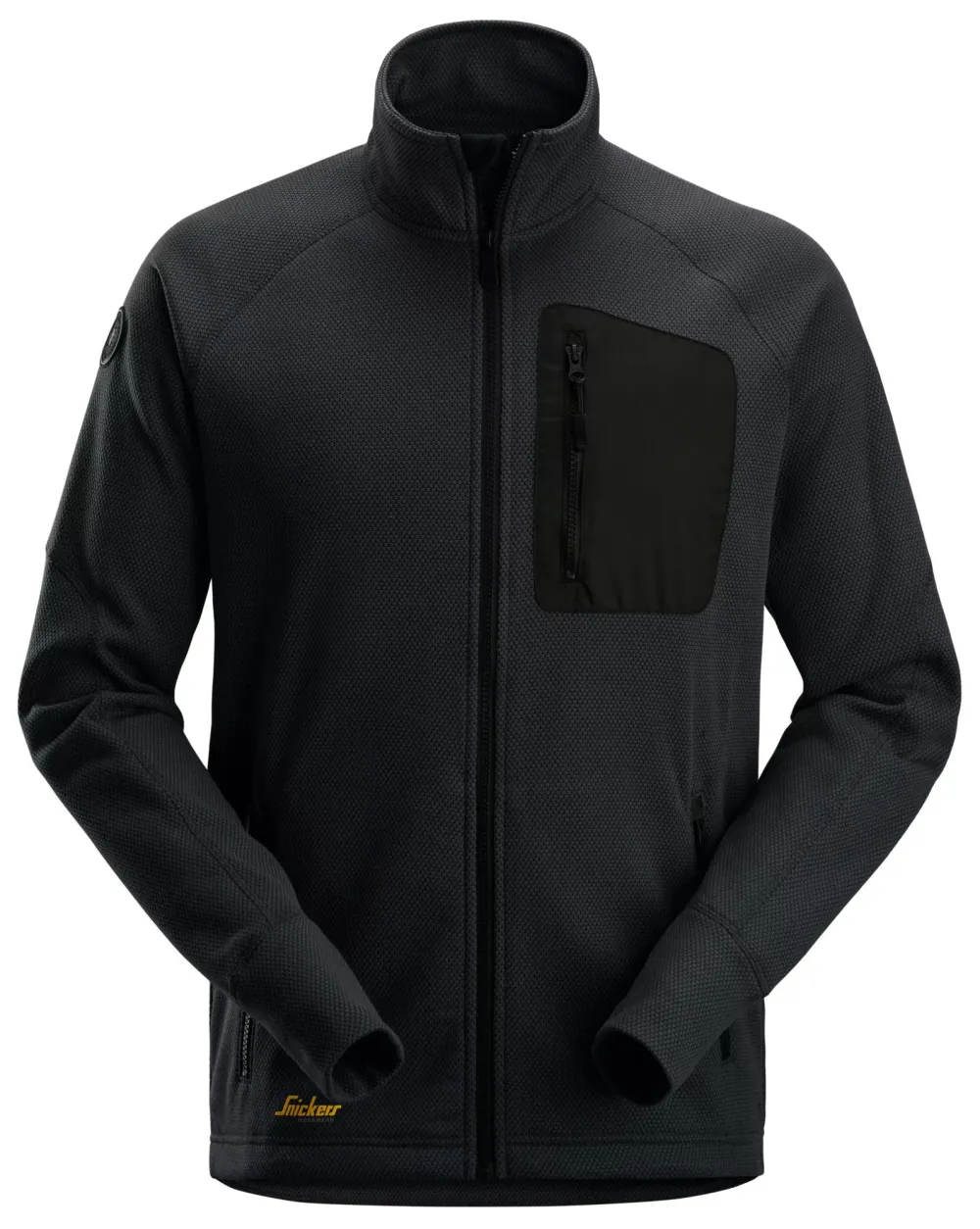 Snickers 8042 FlexiWork, Fleece Vest Zwart voorkant
