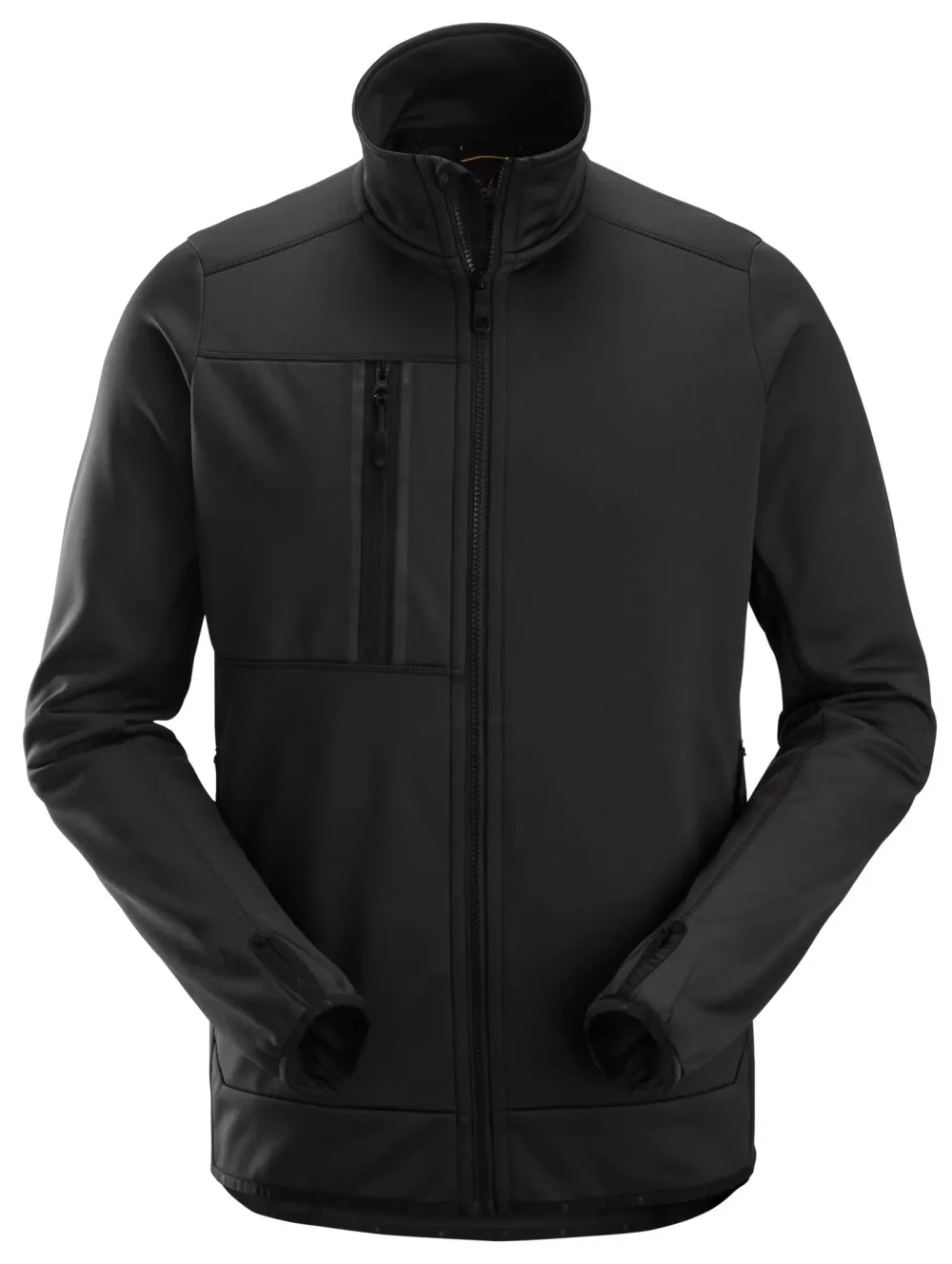 Snickers 8059 AllroundWork, Fleece Vest met Rits Zwart voorkant