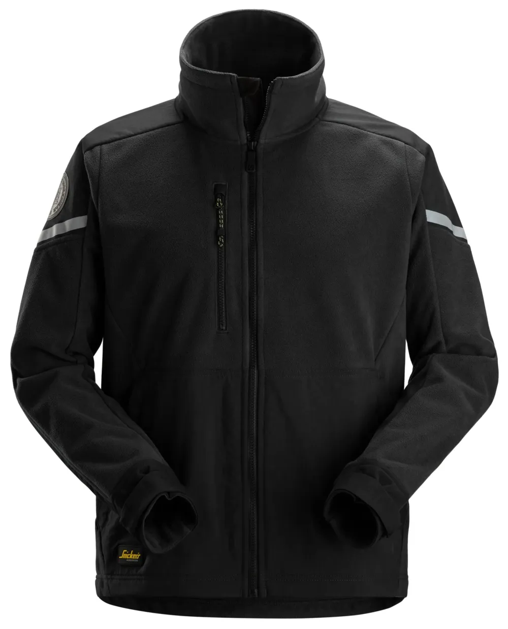 Snickers 8410 AllroundWork, Windblocker Fleecevest Zwart - Zwart voorkant