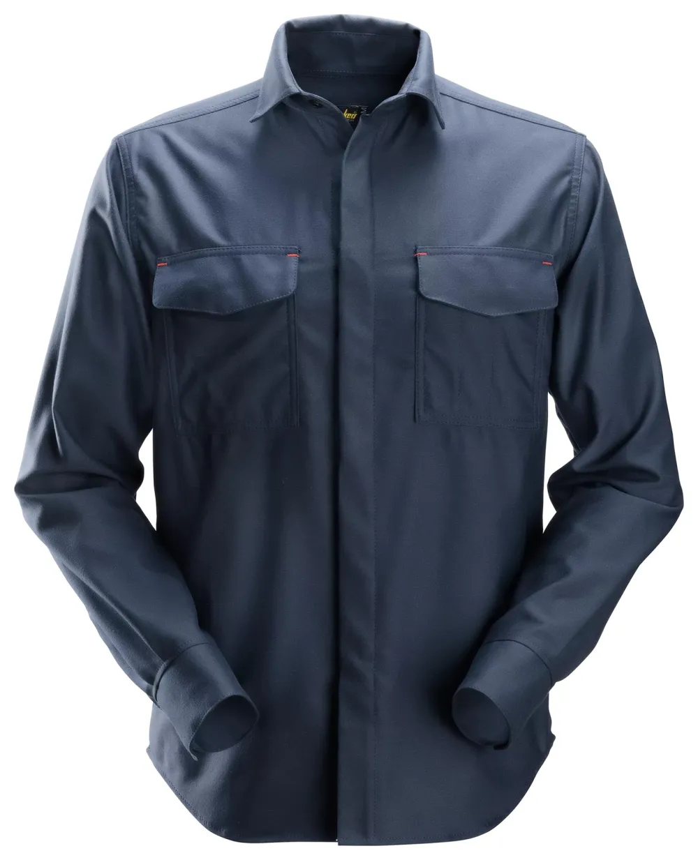 Snickers 8561 ProtecWork, T-shirt met Lange Mouwen Donker Blauw voorkant