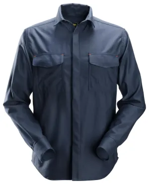 Snickers 8564 Lasshirt met Lange Mouwen Donker Blauw voorkant