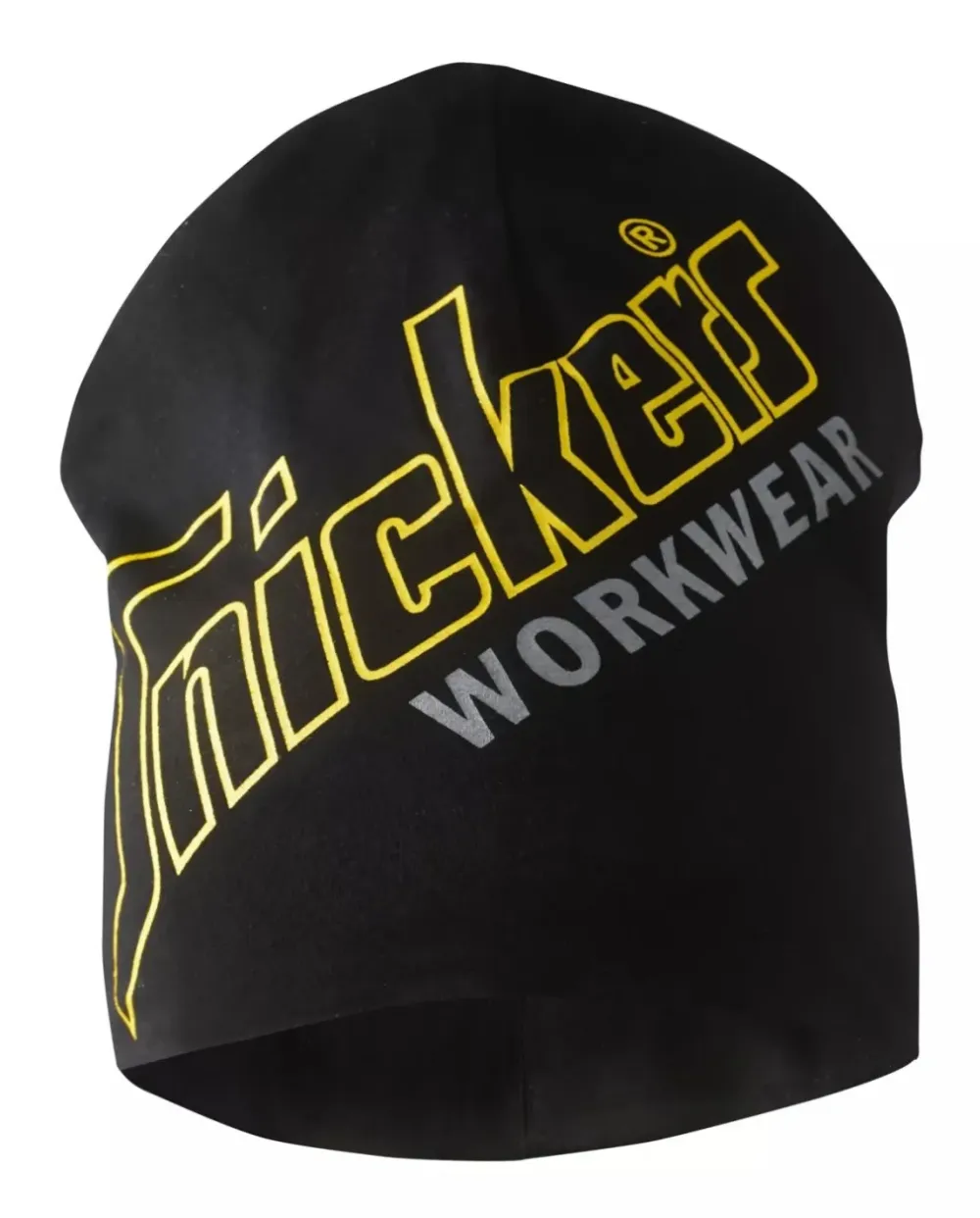 Snickers 9017 AllroundWork, Katoenen Bedrukte Beanie Zwart voorkant