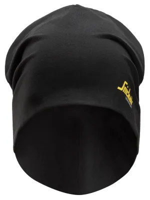 Snickers 9032 Beanie met Klein Logo Zwart - Zwart voorkant