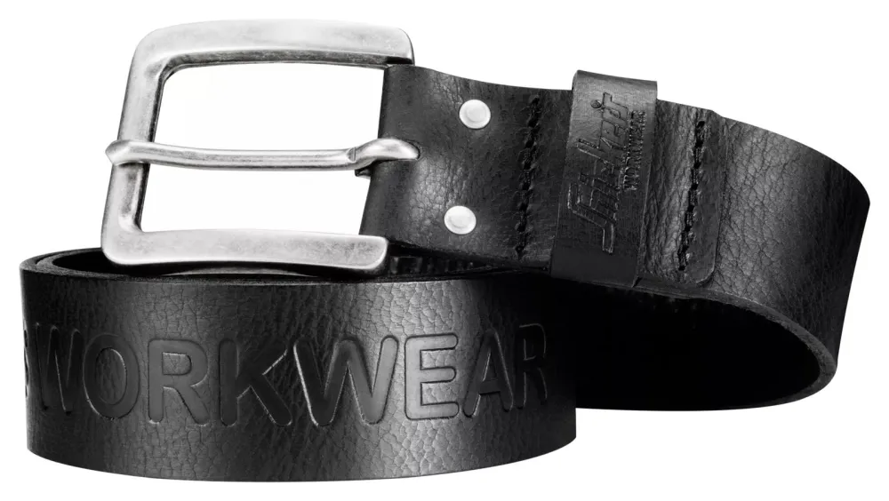 Snickers 9034 Leren Riem Zwart voorkant
