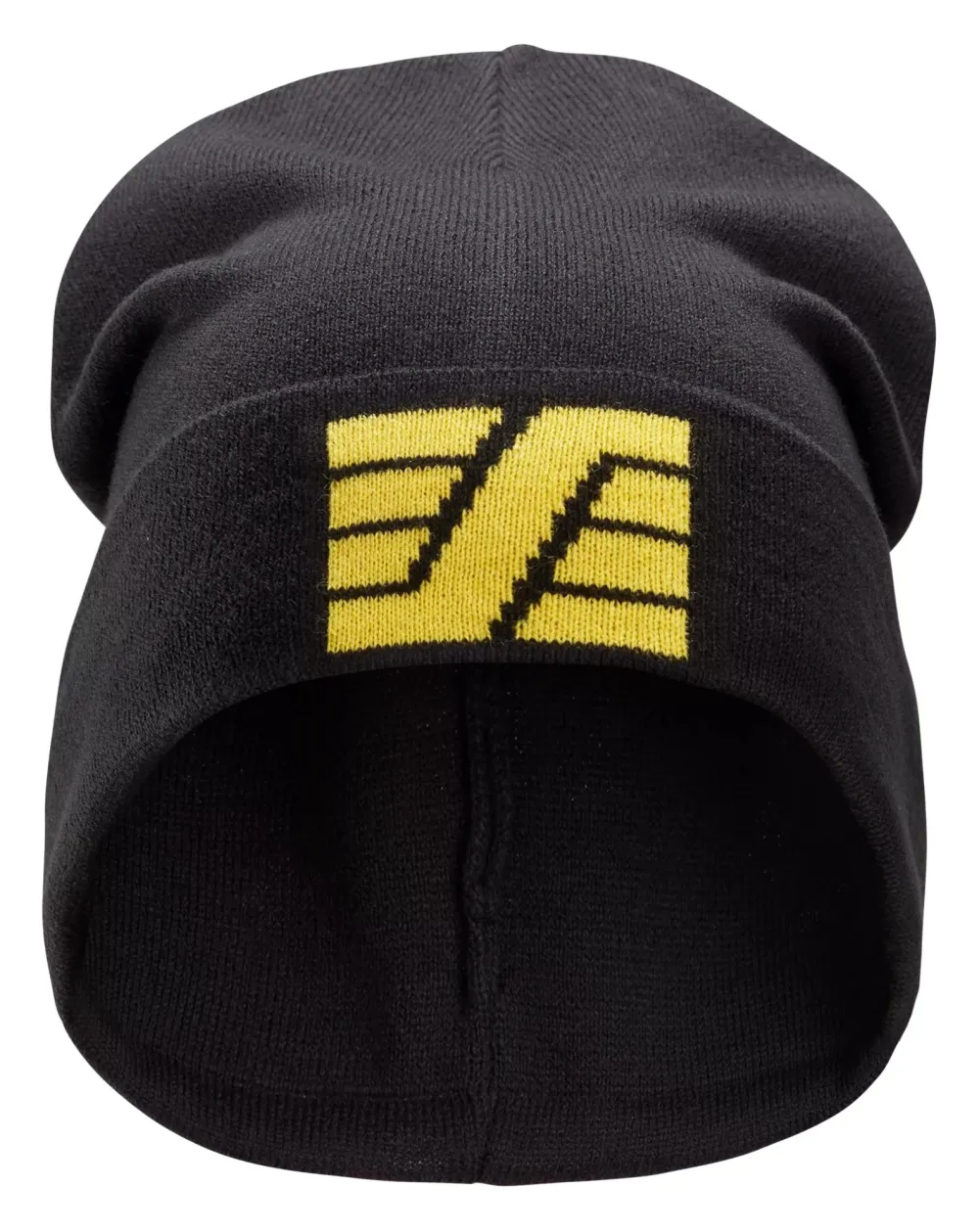 Snickers 9035 S Beanie Zwart - Geel voorkant