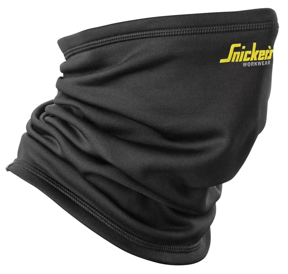 Snickers 9046 Polartec® Power Stretch® Buff Nekwarmer Zwart voorkant