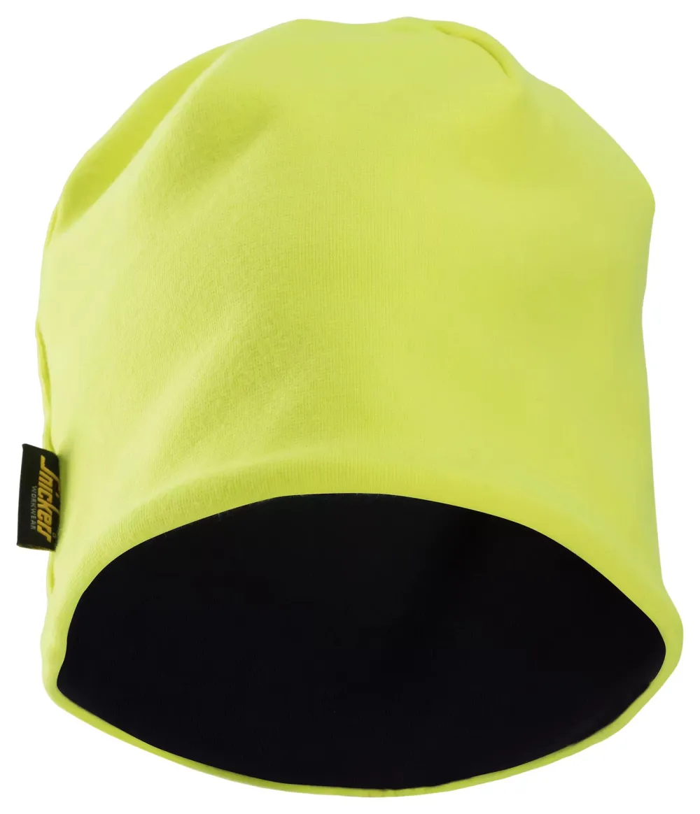 Snickers 9068 ProtecWork, Beanie Geel, High Visibility voorkant