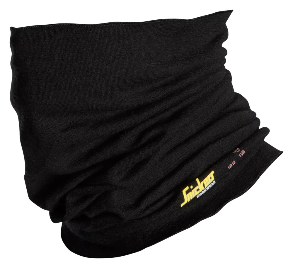 Snickers 9076 ProtecWork, Wollen Headwear Zwart voorkant