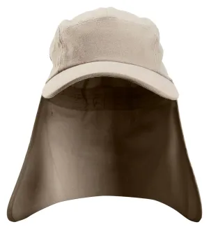 Snickers 9091 LiteWork, Zonbeschermings Cap Khaki voorkant