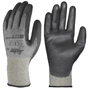 Snickers 9326 Power Flex Cut 5 Handschoenen (10 paar) Zilver Grijs - Zwart voorkant