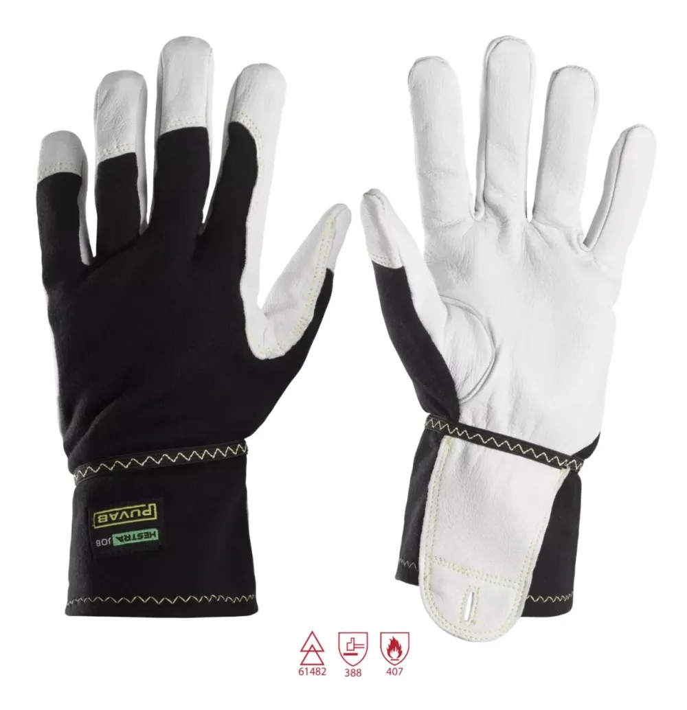 Snickers 9360 ProtecWork, Handschoenen Wit - Zwart voorkant