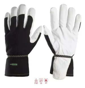 Snickers 9361 ProtecWork, Geïsoleerde Handschoenen Wit - Zwart voorkant