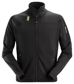 Snickers 9438 Body Mapping Micro Fleece Vest met Halve Rits Zwart voorkant