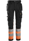 Snickers High-Vis, Class 1 Stretch Trousers Holster Pockets 6234 - Afbeelding 1