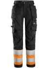 Snickers High-Vis, Klasse 1 Dames Stretch Werkbroek met Holsterzakken 6734 - Afbeelding 1