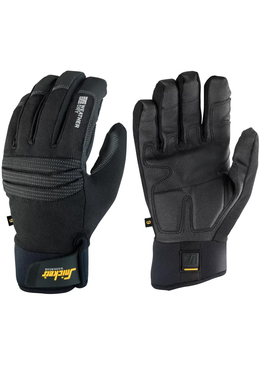 Snickers Weather Dry Glove 9579 - Zwart - Zwart (0404)
